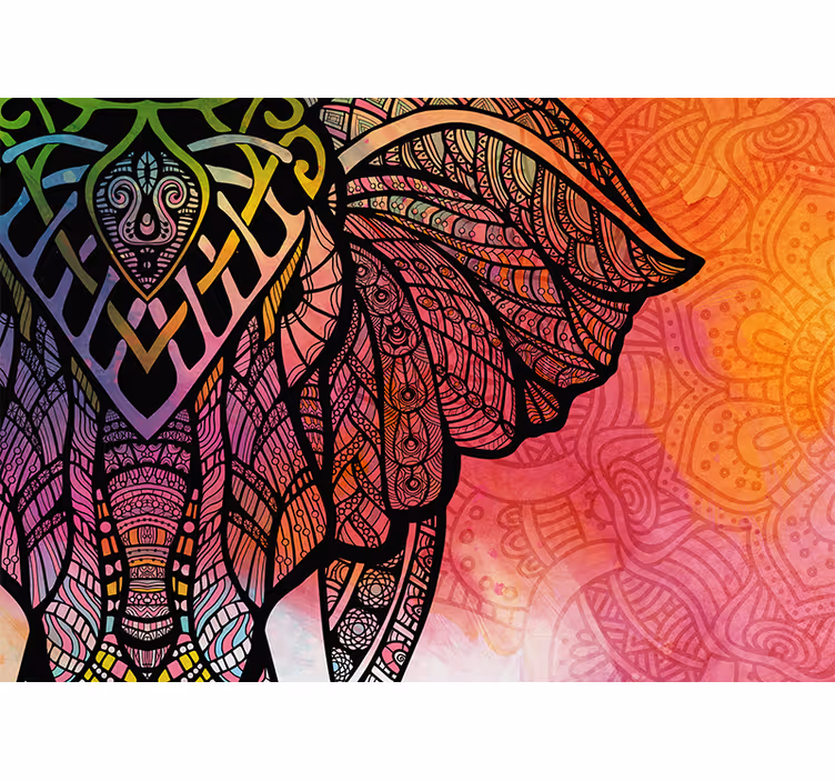 Gradient etnisk design fototapet mandala - TenStickers