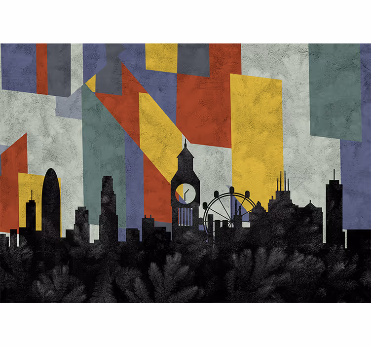 Ikonisk skyline London fototapet - TenStickers