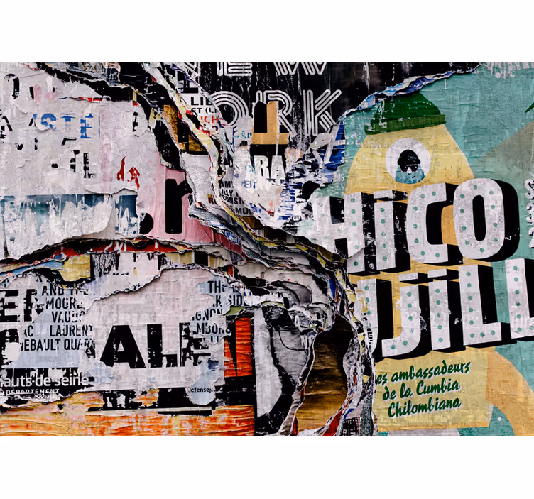 Urban street collage graffiti fototapet - TenStickers