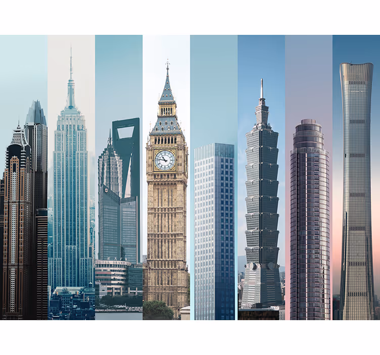 Byens bygninger Italien fototapet - TenStickers