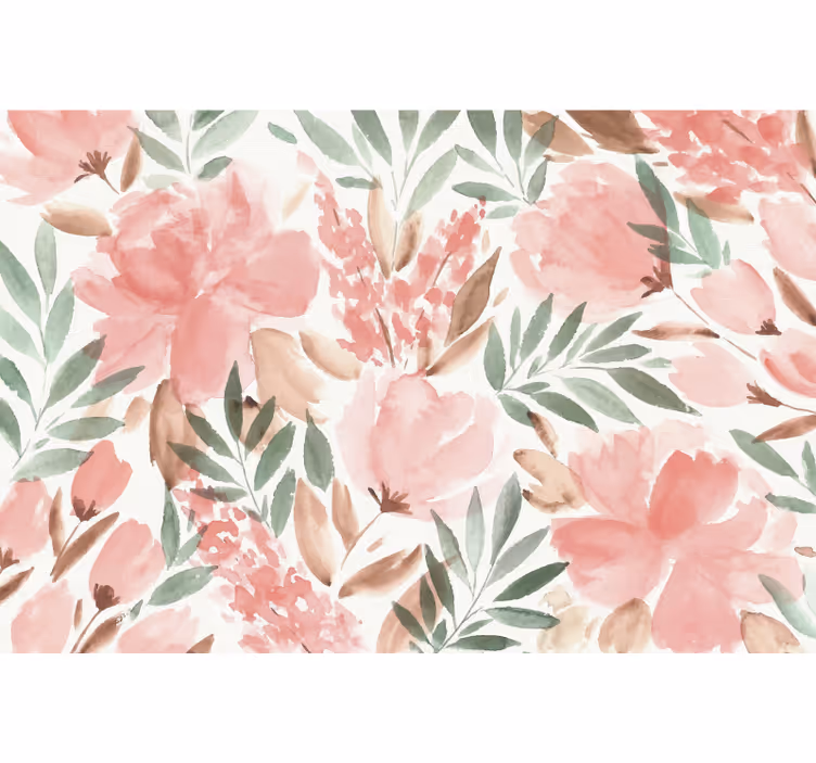 Papirpeint panoramique florale fototapet - TenStickers
