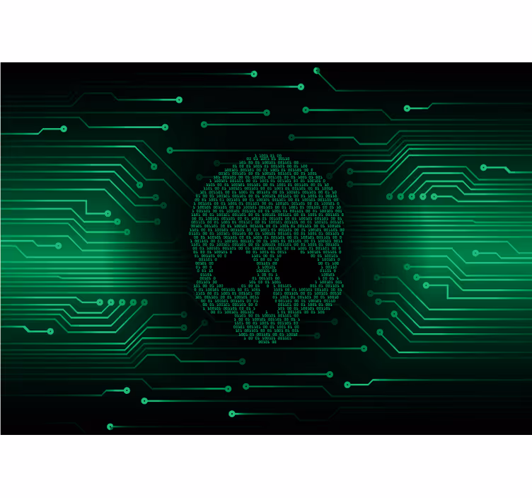 Elektronik kranium fototapet abstrakt - TenStickers