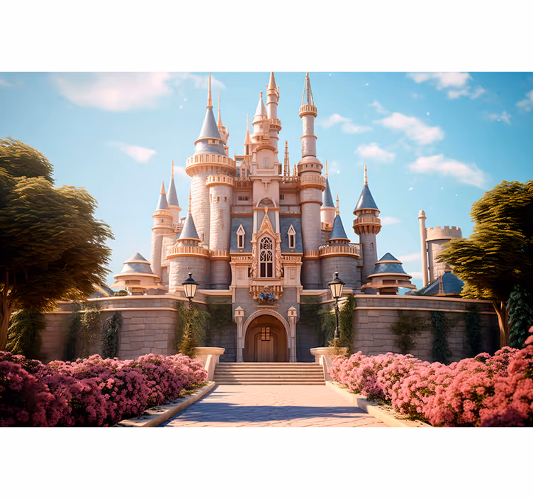 Prinsesse Slot fantasi fototapet - TenStickers