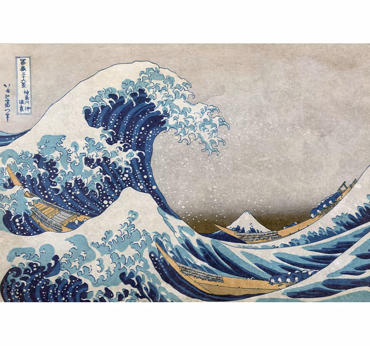 Gammel stil kanagawa maling fototapet  - TenStickers