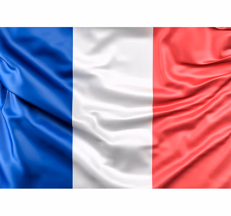 Fransk flag Italien fototapet - TenStickers
