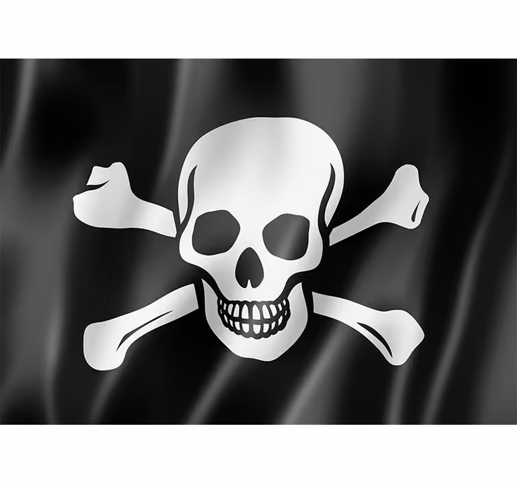 Pirat flag fototapet stue - TenStickers