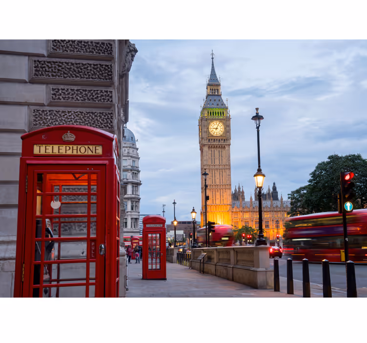Bytelefonboks london fototapet - TenStickers