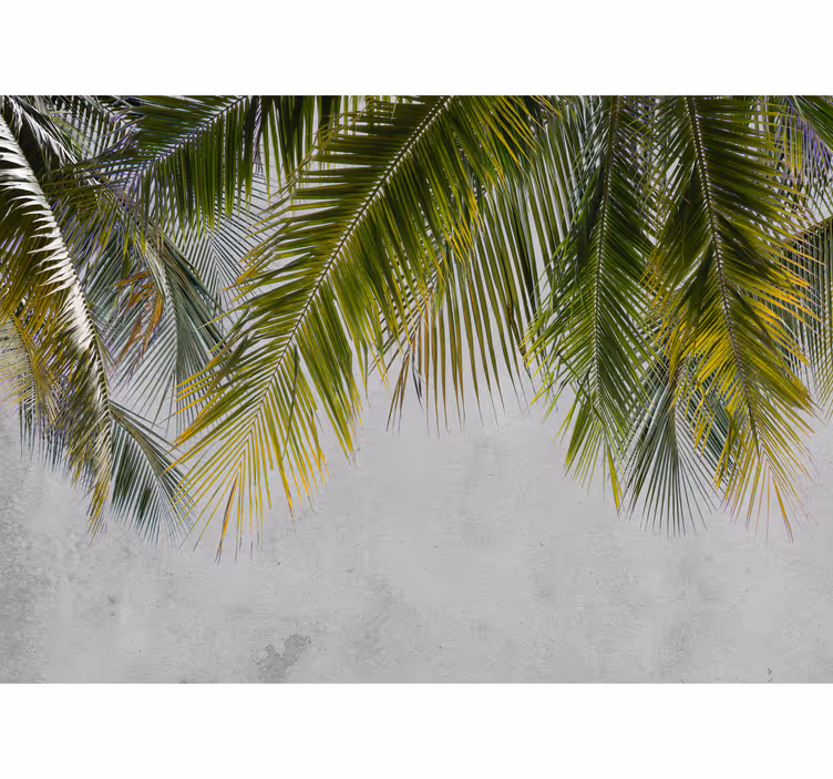 Palm blade hængende fototapet stue - TenStickers