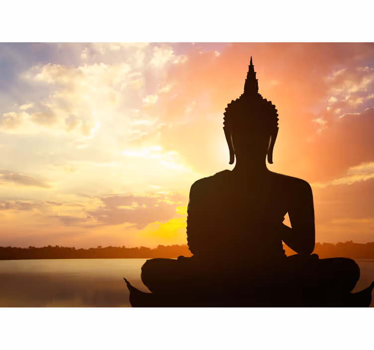Buddha figur himmel baggrund buddha fototapet - TenStickers