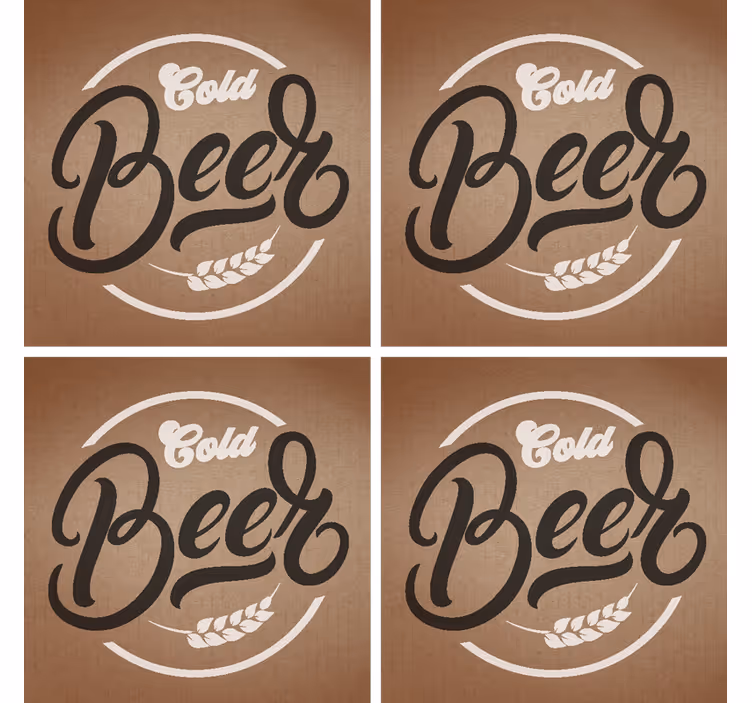 Kold øl coaster ølmåtte - TenStickers