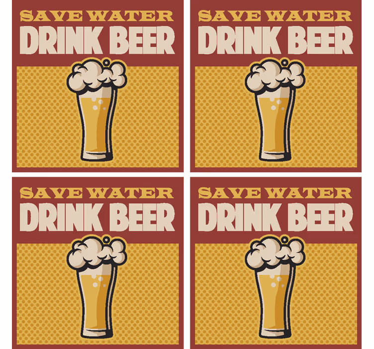 Spare vand drikke øl coaster øl måtter - TenStickers