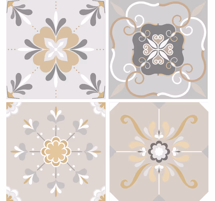 Blomsterinspireret fliser - TenStickers