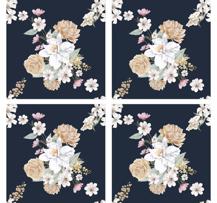 Vintage blomsterbuketbane - TenStickers