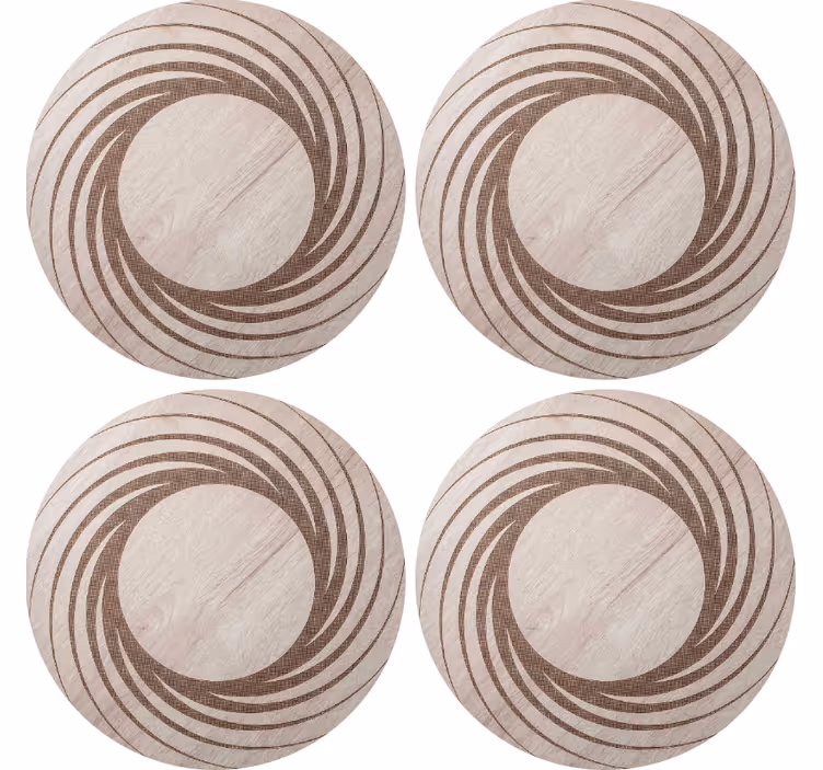 Coaster med naturlige cirkulære mønstre - TenStickers