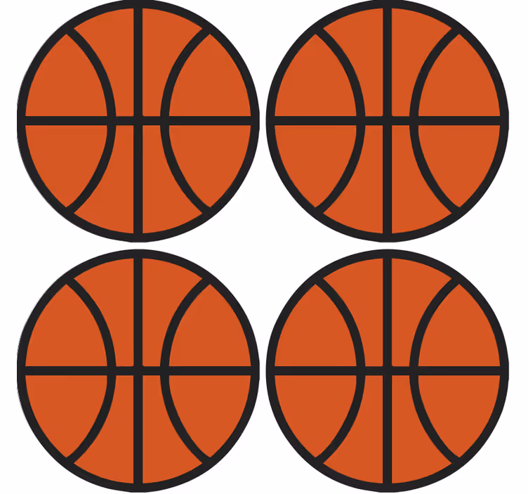 Basketball moderne coaster - TenStickers