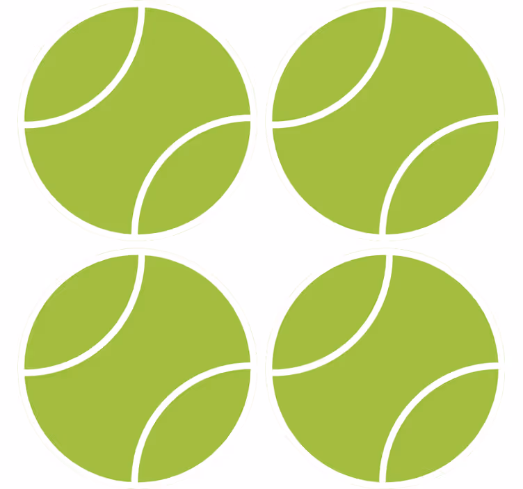Tegneserie tennisbold coaster - TenStickers