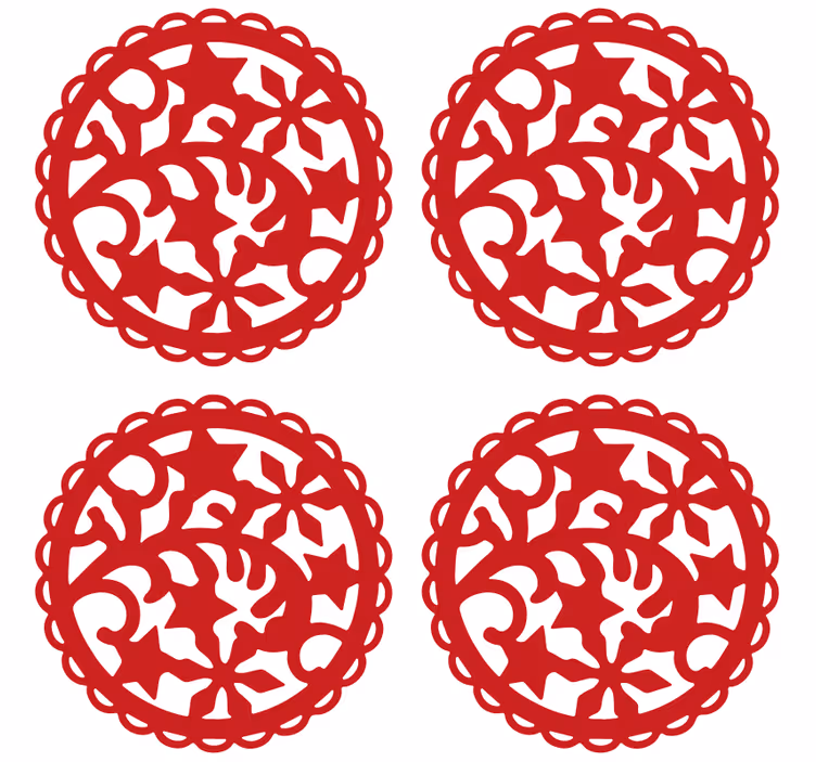 Jul snefnug vintage coaster - TenStickers