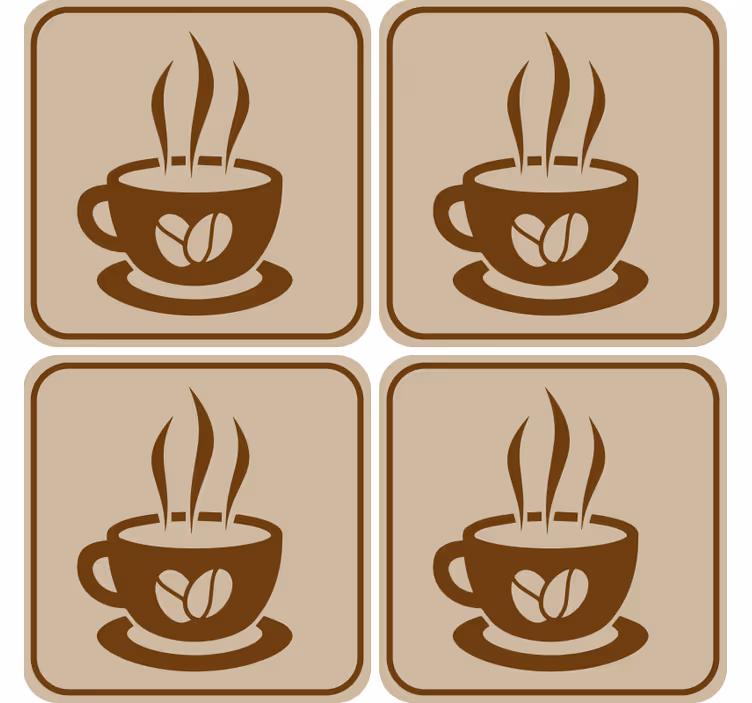 Kaffekop emblem moderne coaster - TenStickers