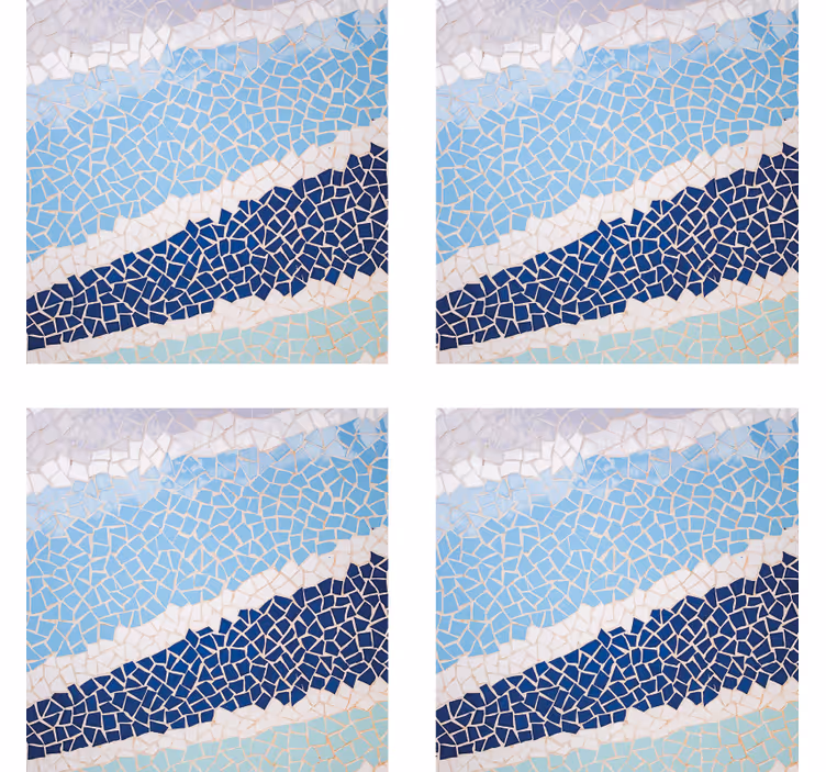 Blå mosaikfliser flisercoaster - TenStickers