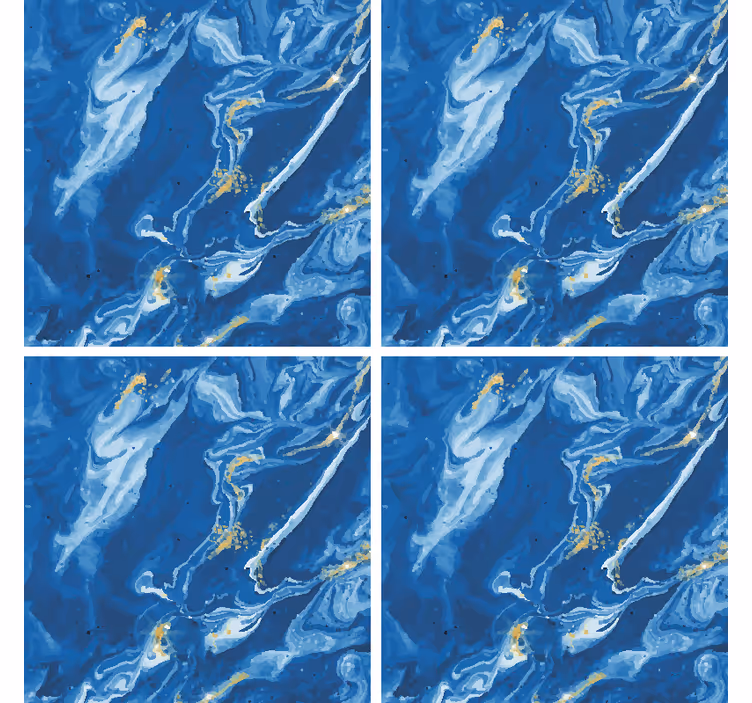 Coaster swirlet blå marmor - TenStickers