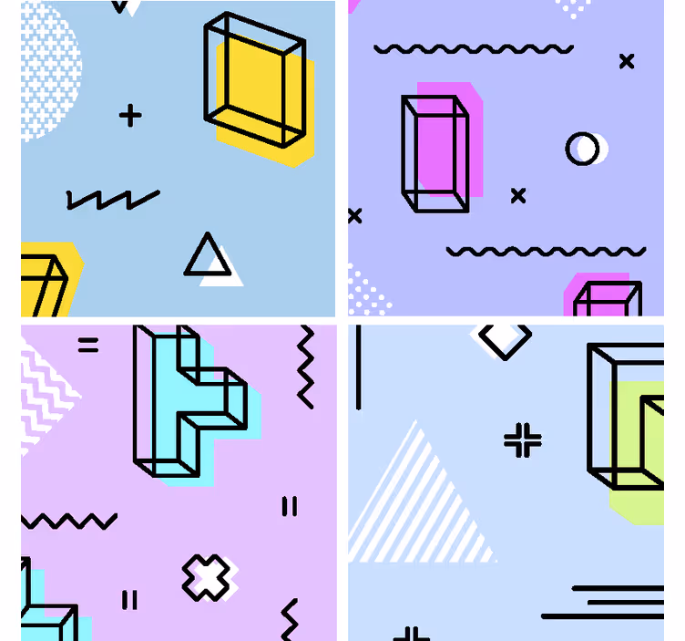 Skør coaster med geometrisk mønsterleg - TenStickers