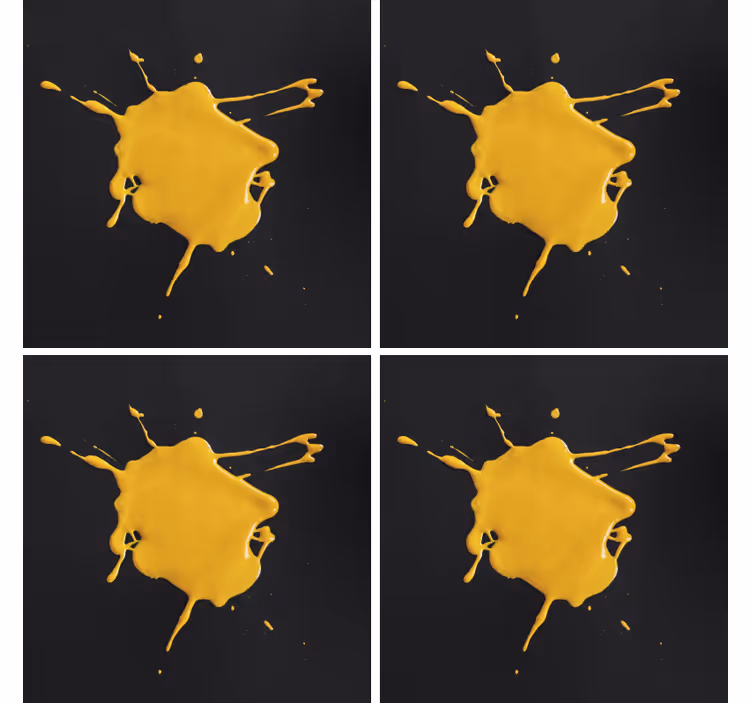 Coaster med gul splash tekstur - TenStickers