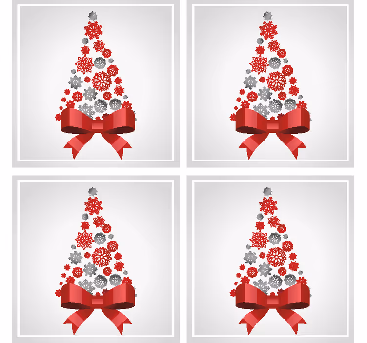 Elegant juletræ drink coaster - TenStickers