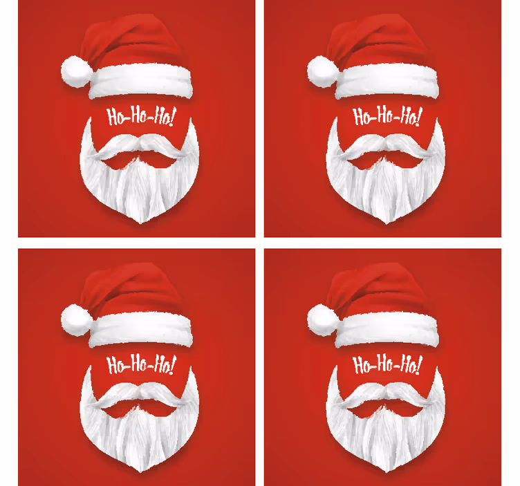 Jule bordskåner med julemands hat illustration - TenStickers