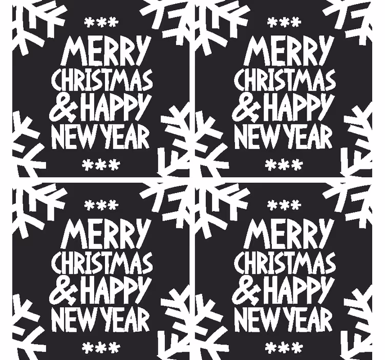 God jul og godt nytårsbane - TenStickers