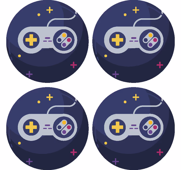 Spil over videospil drikke coaster - TenStickers