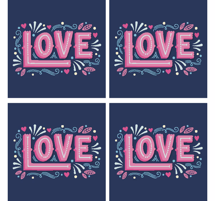 Tekst coaster legende kærlighed typografi - TenStickers