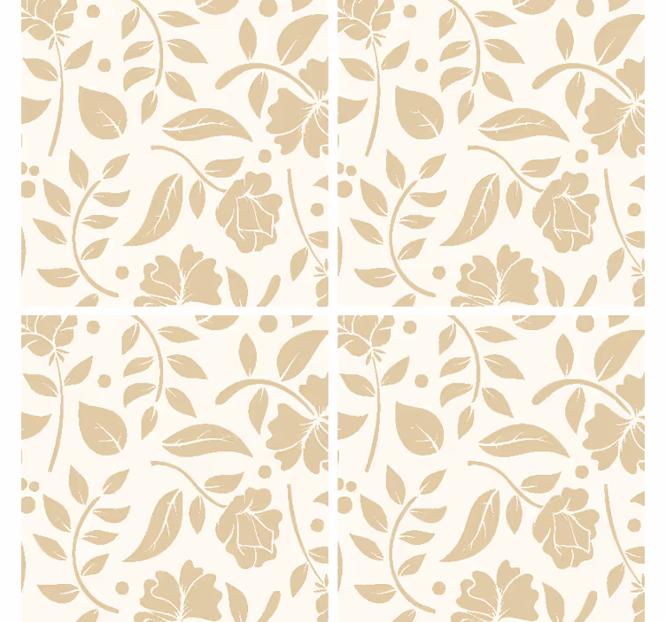 Coaster med blomstermønster - TenStickers