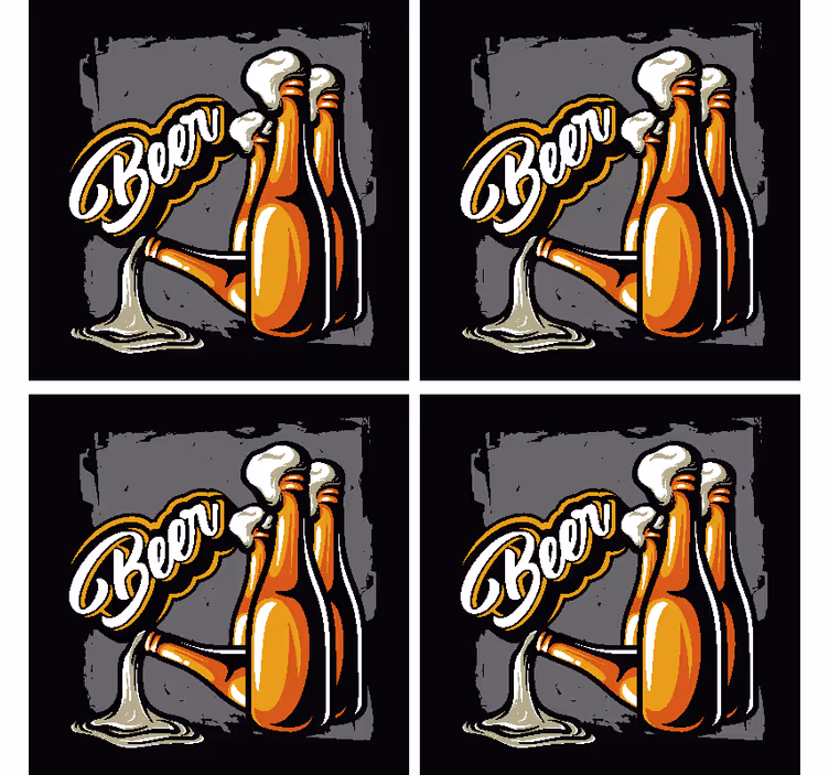 B eer flaske øl coaster måtter - TenStickers