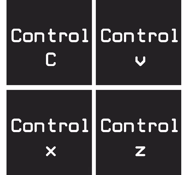 Kontrol c + kontrol v geek coasters - TenStickers