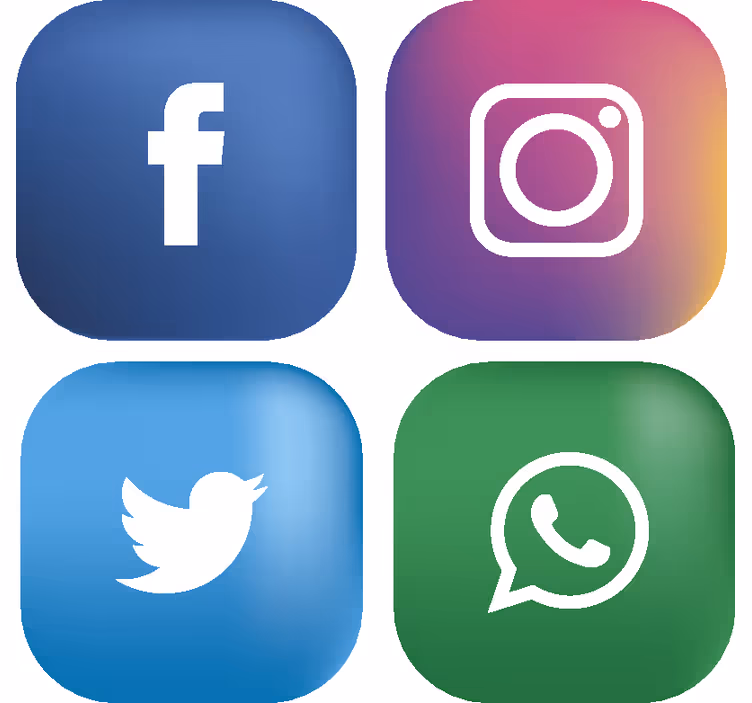 Sociale medier nørkebanere - TenStickers