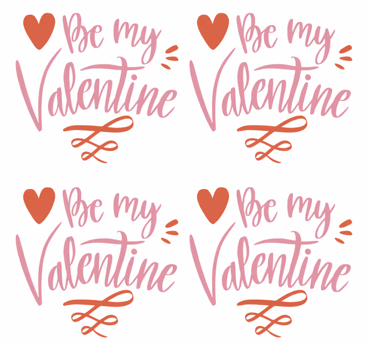 Valentine hjerte grafik tekst coaster - TenStickers
