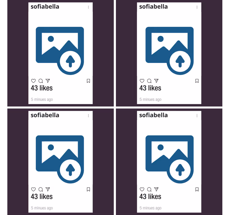 Instagram med brugerdefinerede foto-og tekstcoaster - TenStickers
