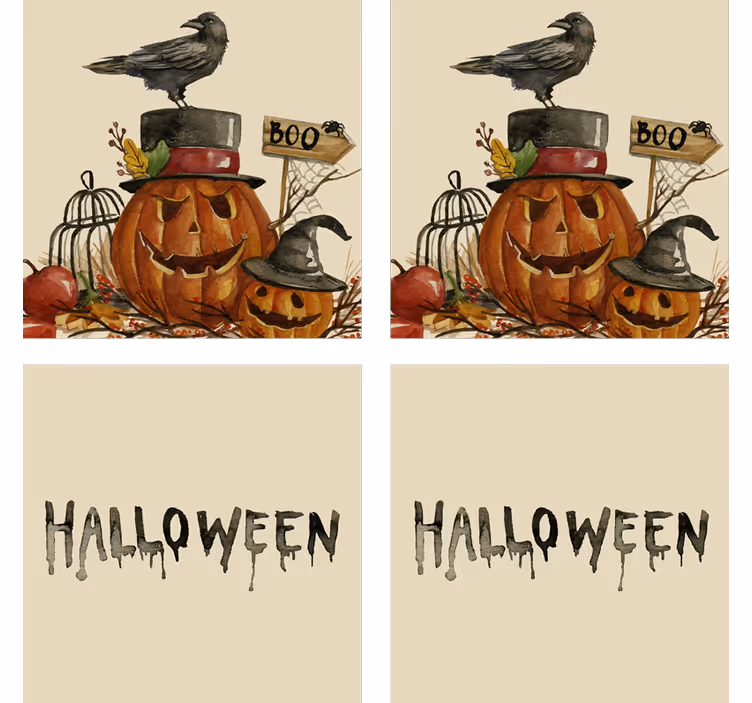 Akvarel halloween drink coaster - TenStickers