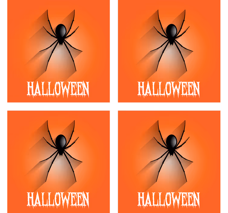 Edderkop halloween drink coaster - TenStickers