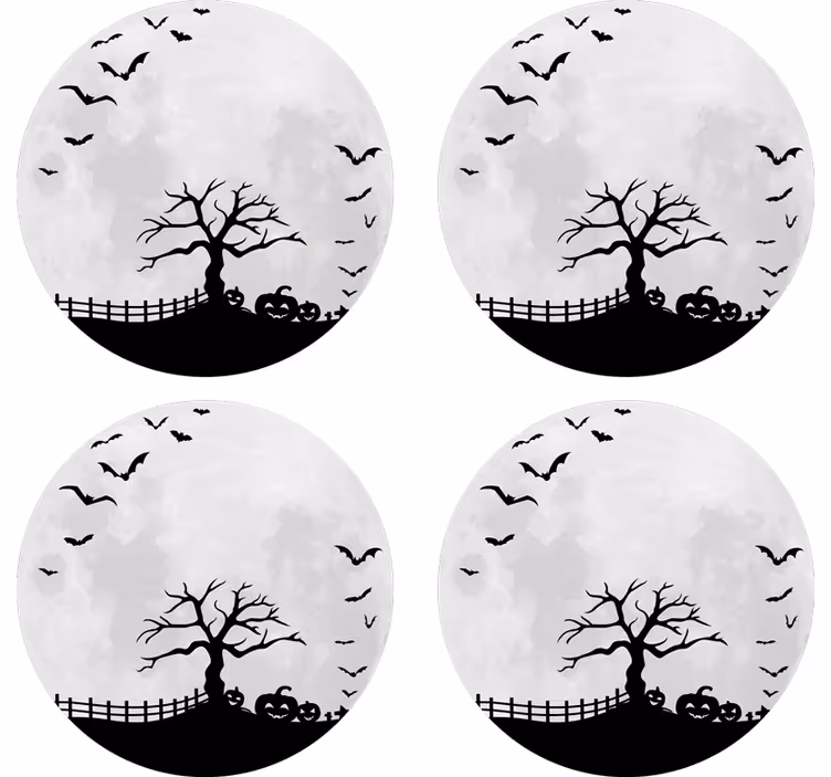 Terror måne drink coaster - TenStickers