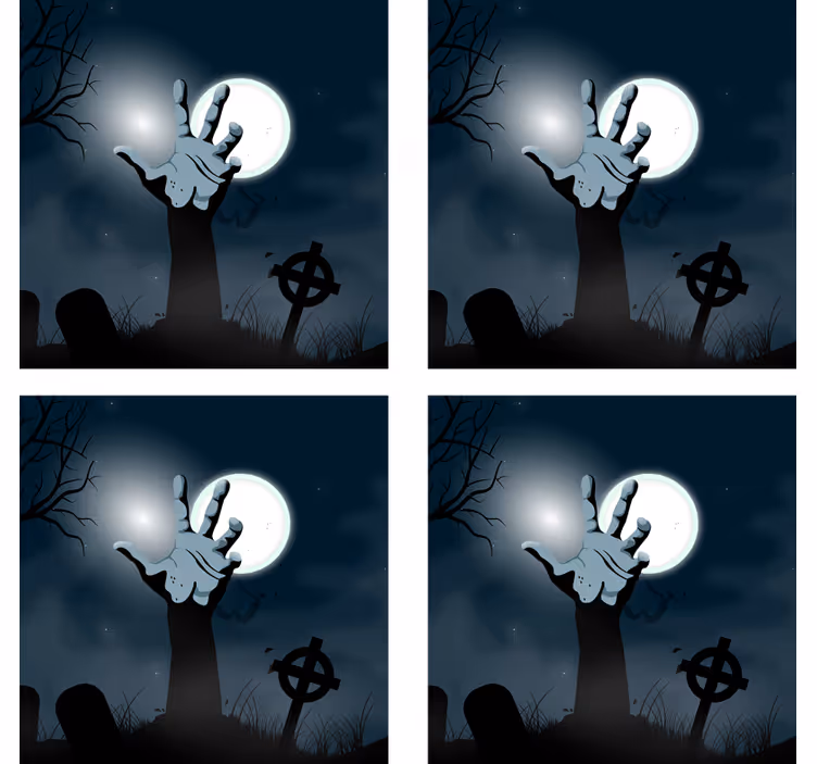 Halloween coaster klamme gravstedshånd - TenStickers