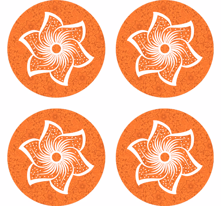 Paisley blomster drikke coaster - TenStickers