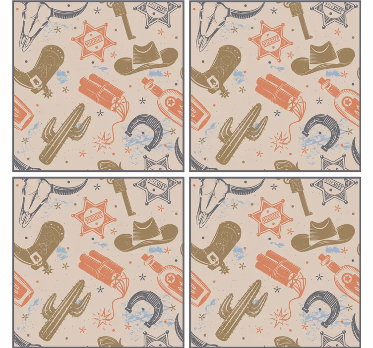 Skør coaster med cowboytema elementer - TenStickers
