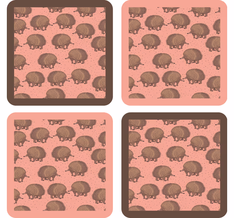 Skør coaster med mønster af pindsvin - TenStickers