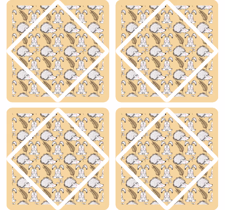 Skør coaster med skøre dyremønstre - TenStickers