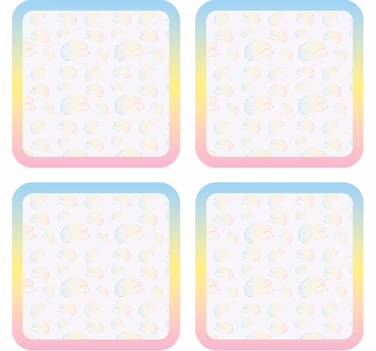 Personlig coaster med farverigt blæksprutte mønster - TenStickers