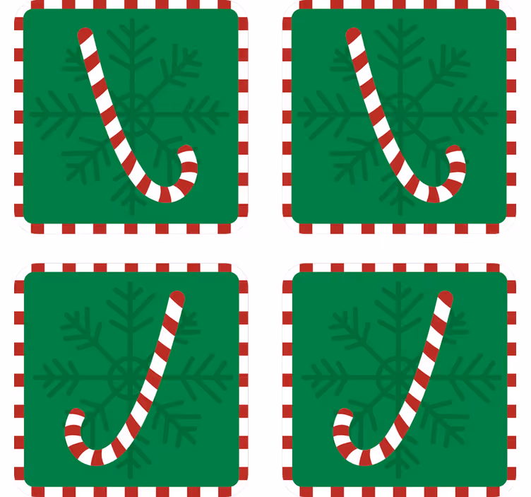 Slik, jul, drink, coaster - TenStickers