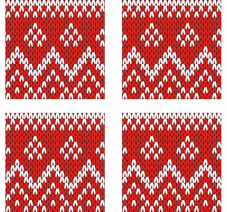Jul typiske mønster drikke coaster - TenStickers