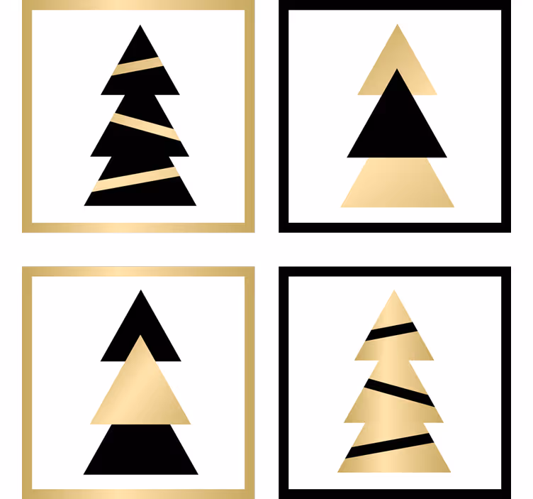 Jul elegant træ mønster drink coaster - TenStickers