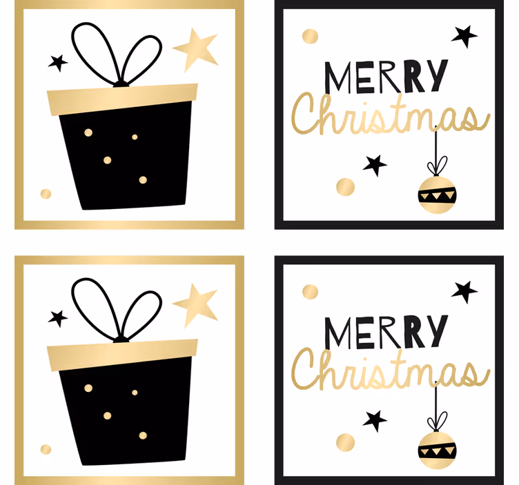 Elegant gaveæske mønster drink coaster - TenStickers